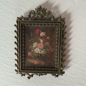 Vintage Floral Arrangement Framed Italy Art